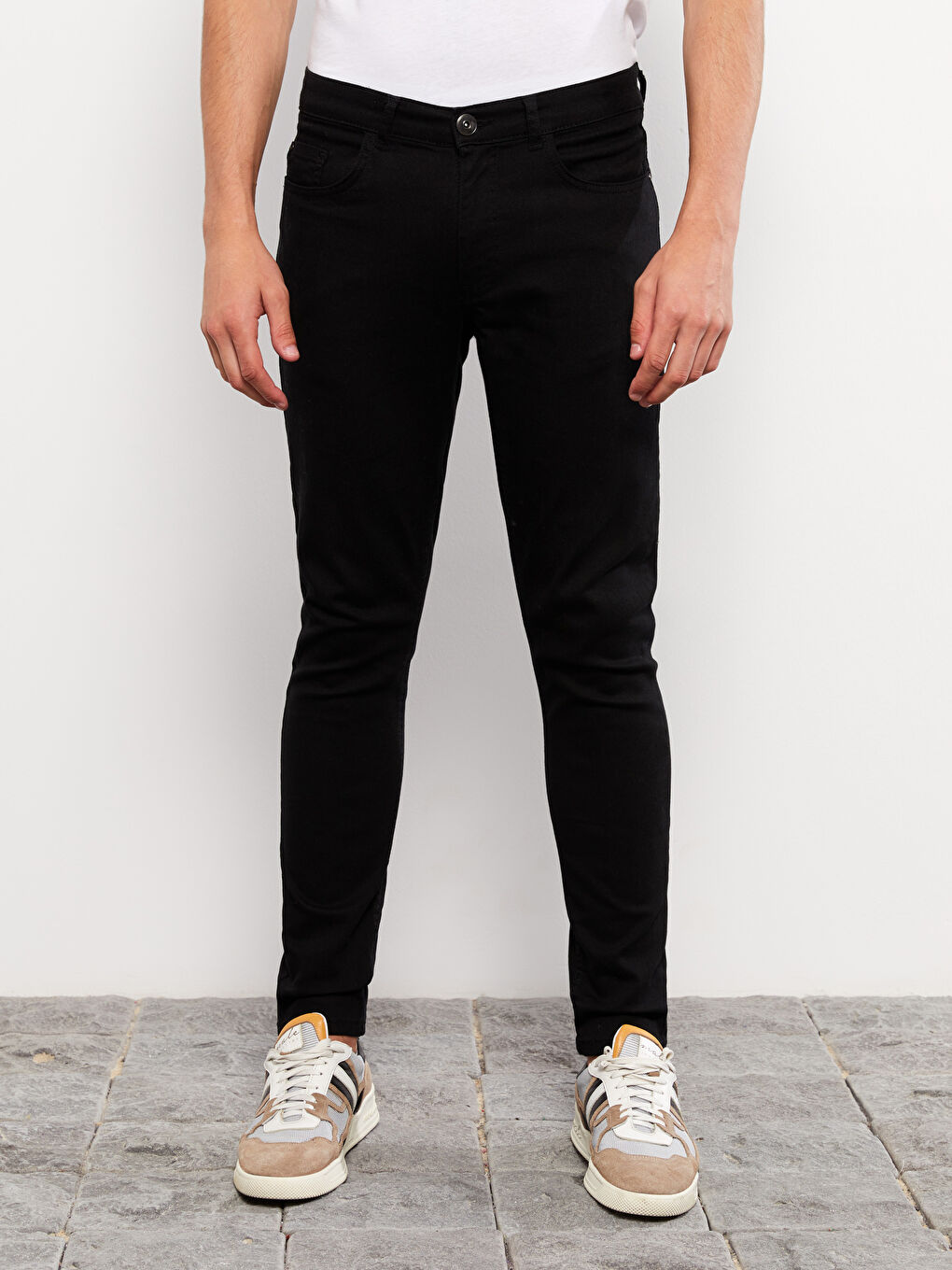 LCW Casual Siyah Slim Fit Gabardin Erkek Pantolon - 3