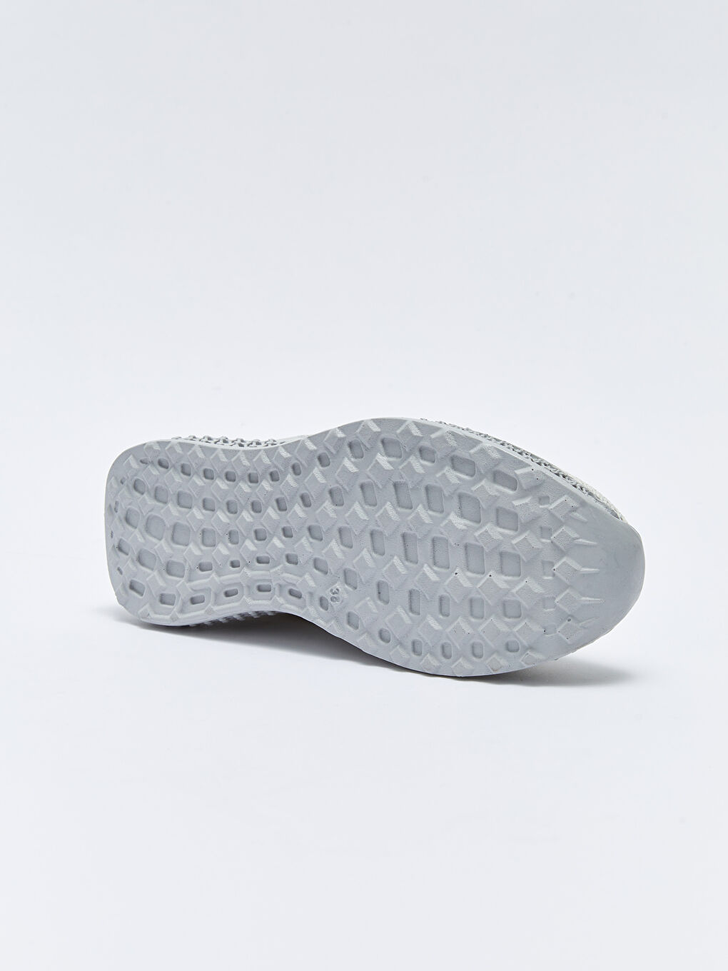 Gri Bağcıklı Triko Kadın Spor Ayakkabı-3