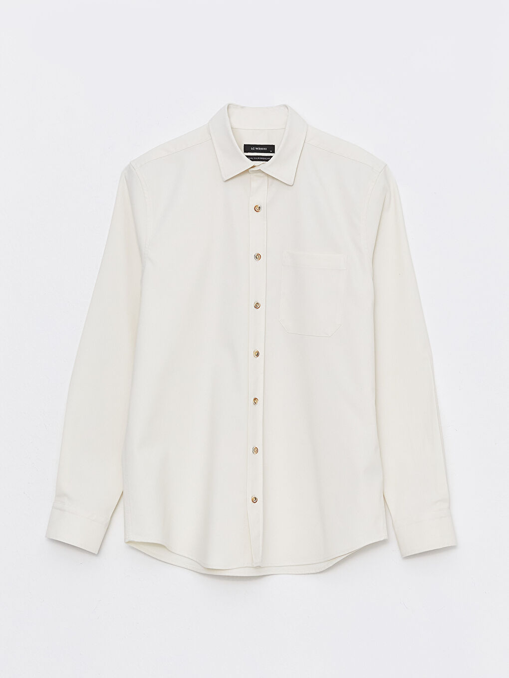 قميص كم طويل عادي للرجال-5