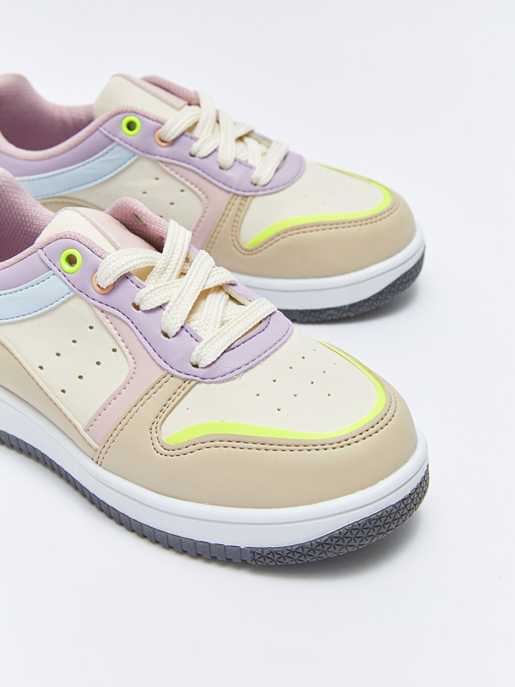 Karışık Bağcıklı Renk Bloklu Kız Çocuk Aktif Spor Ayakkabı-2