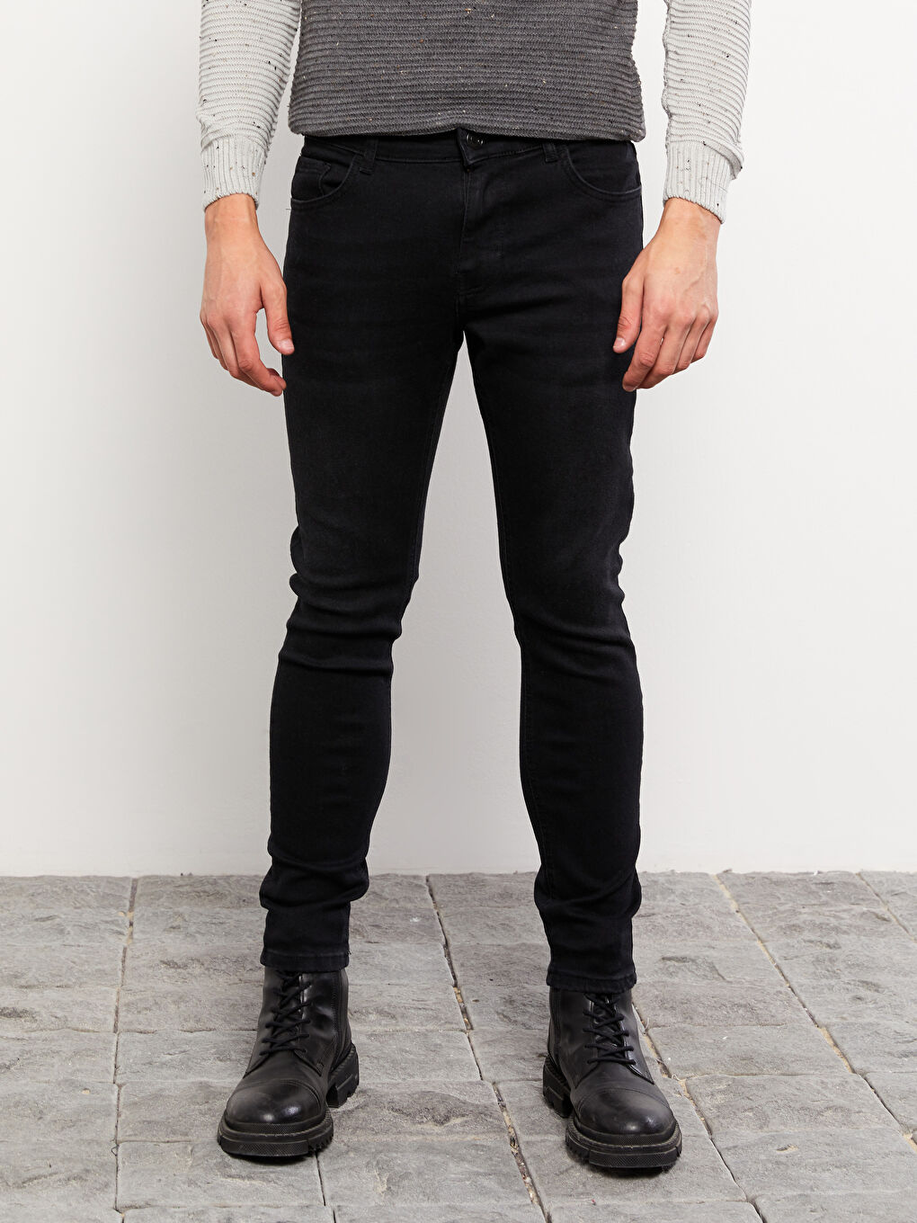 Siyah 760 Skinny Fit Erkek Jean Pantolon-2