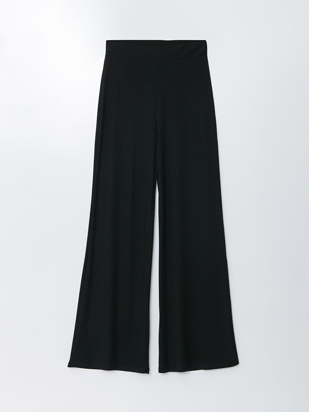 Siyah Kadın Beli Lastikli Düz Eşofman Altı-5