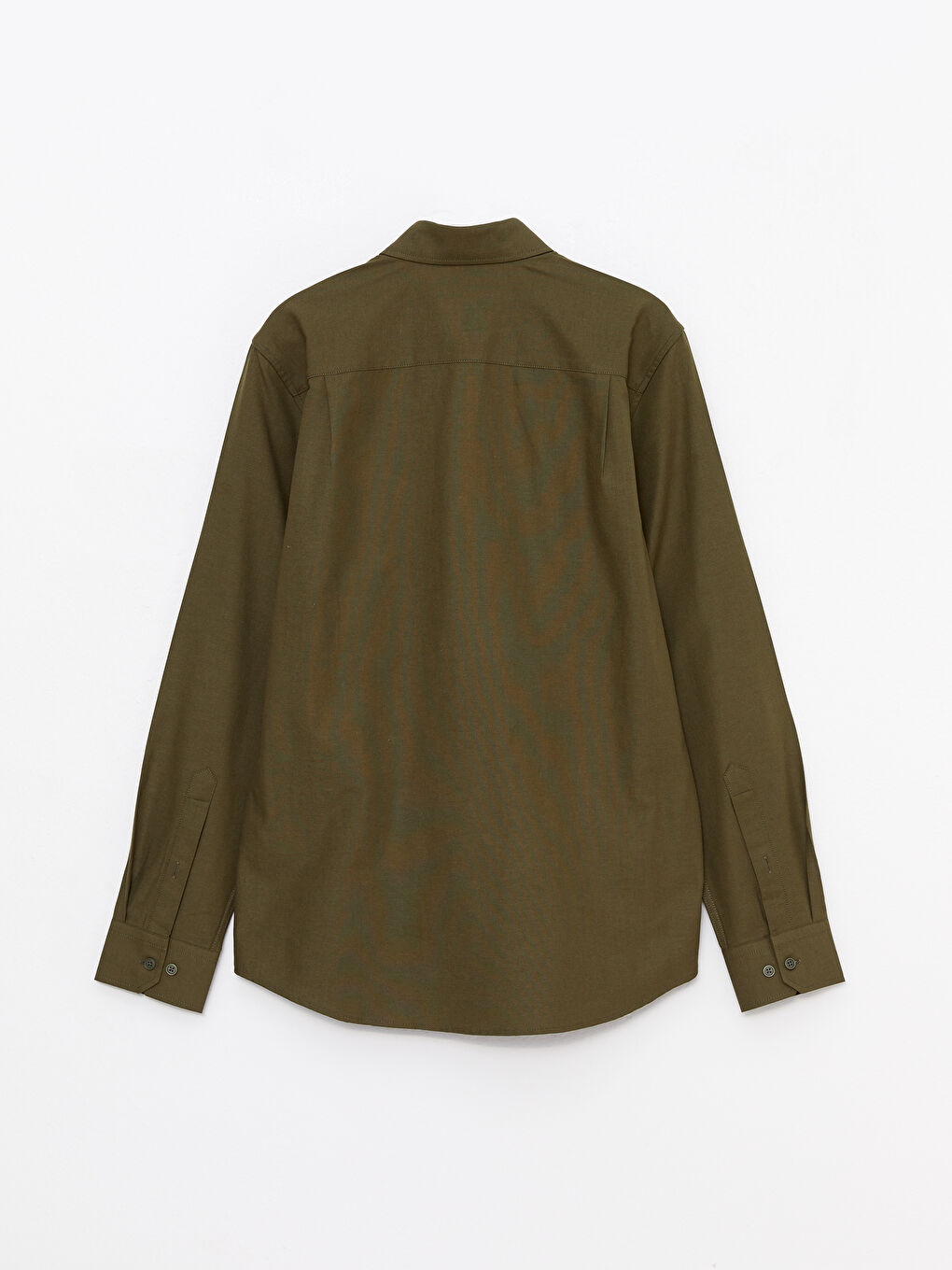 قميص أوكسفورد كم طويل عادي للرجال-6