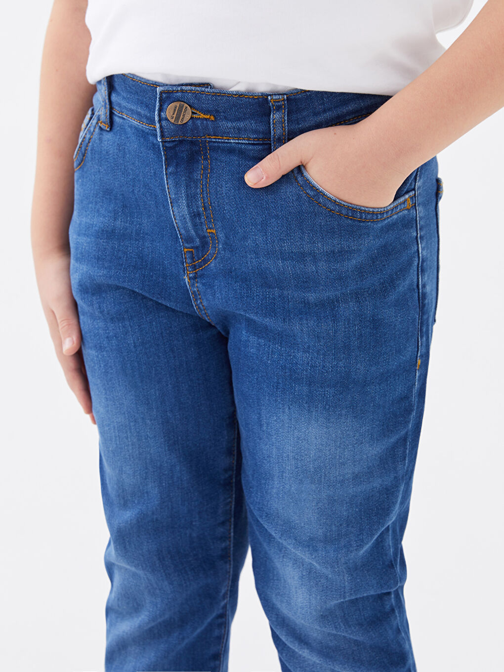 İndigo Rahat Kalıp Erkek Çocuk Jean Pantolon-2