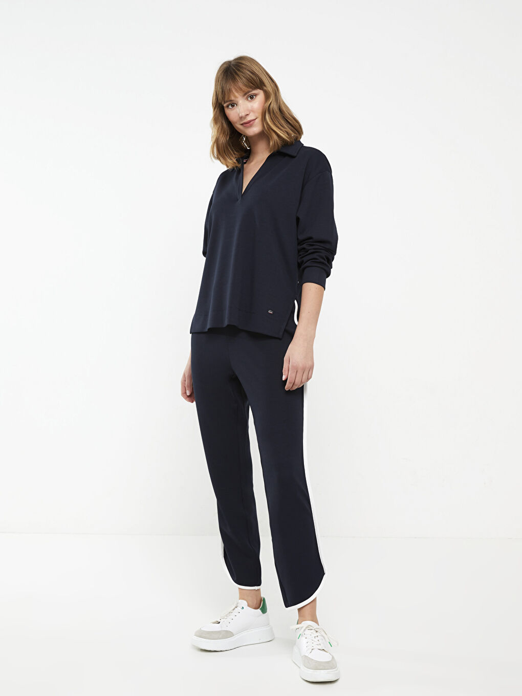 Sweat-shirt à col roulé régulier à manches longues pour Femmes-2