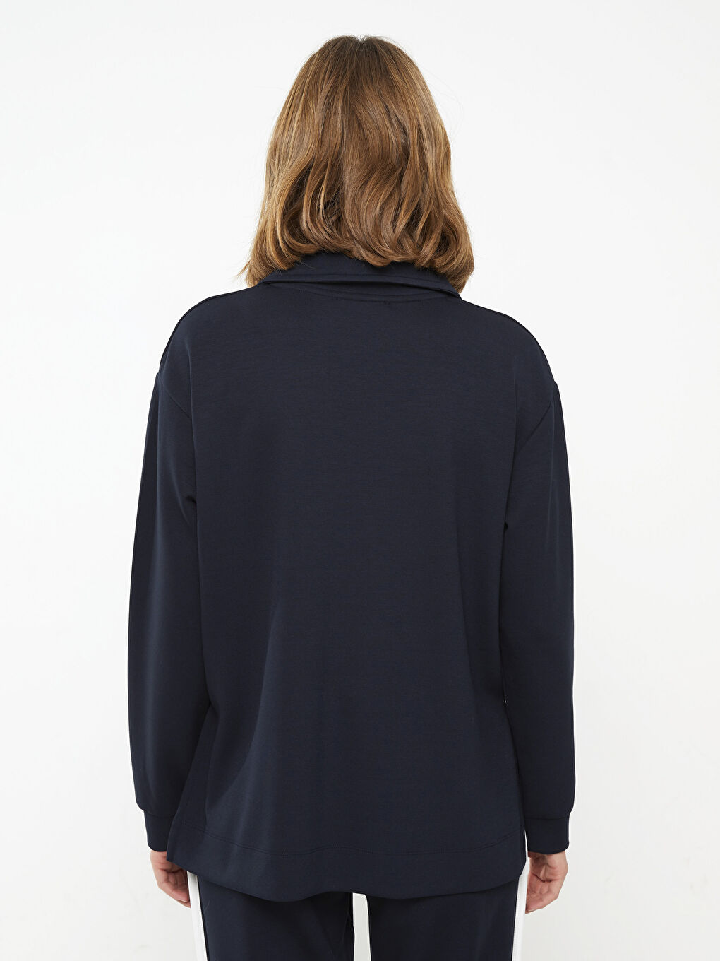 Sweat-shirt à col roulé régulier à manches longues pour Femmes-4