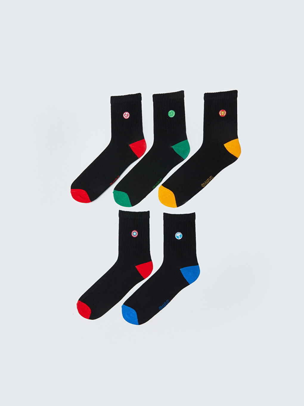 Printed Men's Ankle Socks 5 Pack-1