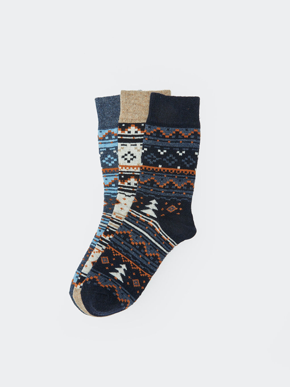 Patterned Men's Ankle Socks 3-packs