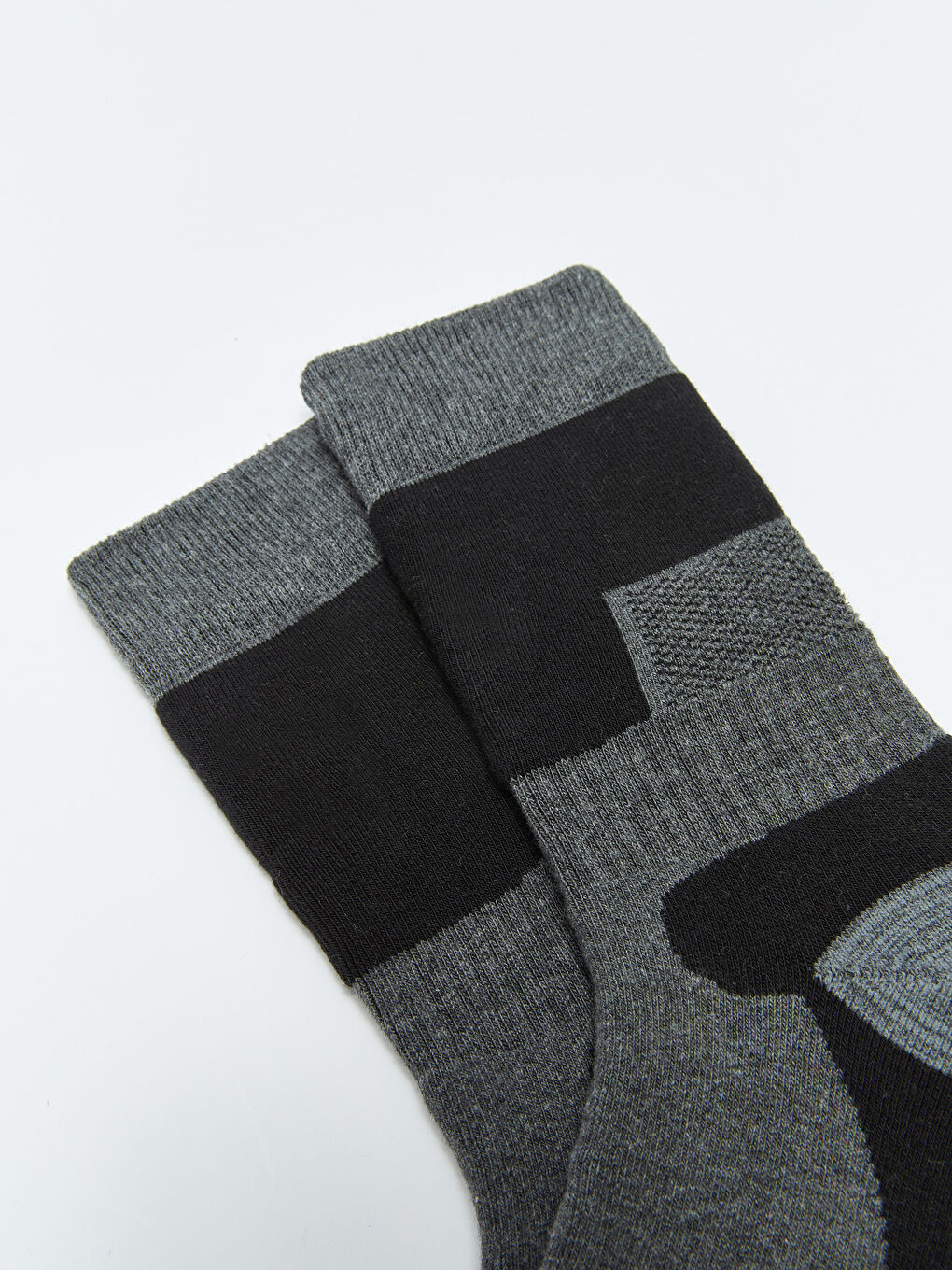 Gri Desenli Erkek Soket Çorap-2