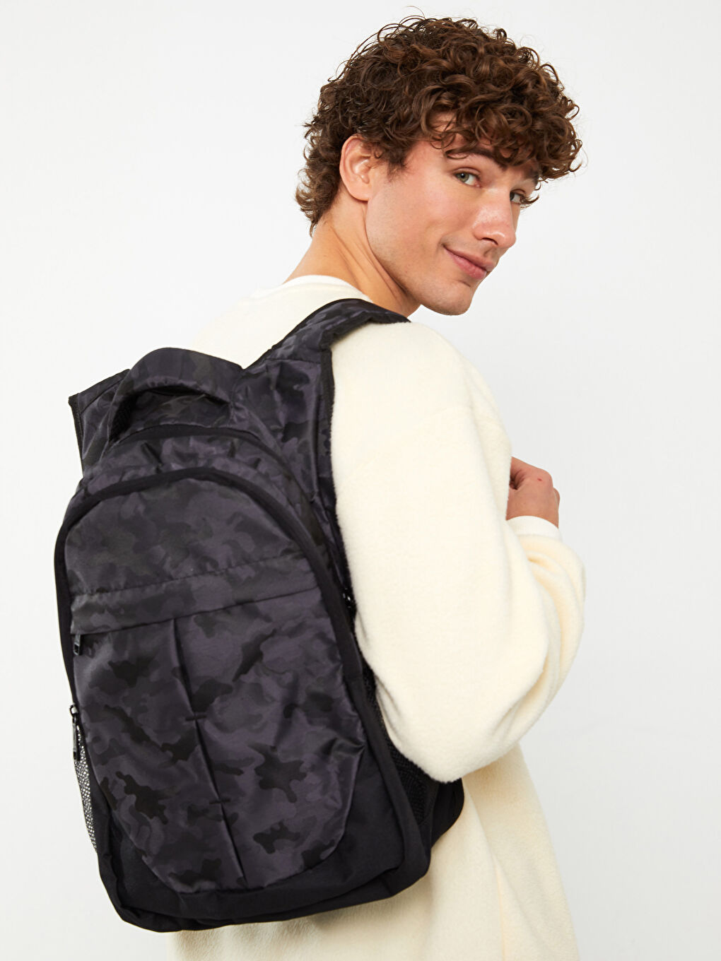 Antrasit Baskılı Erkek Sırt Çantası