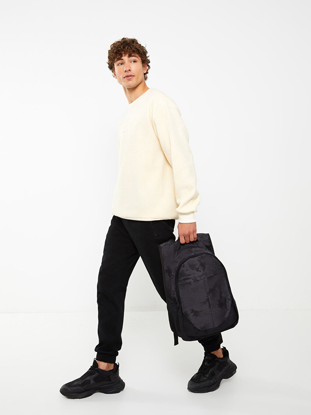 Antrasit Baskılı Erkek Sırt Çantası-1