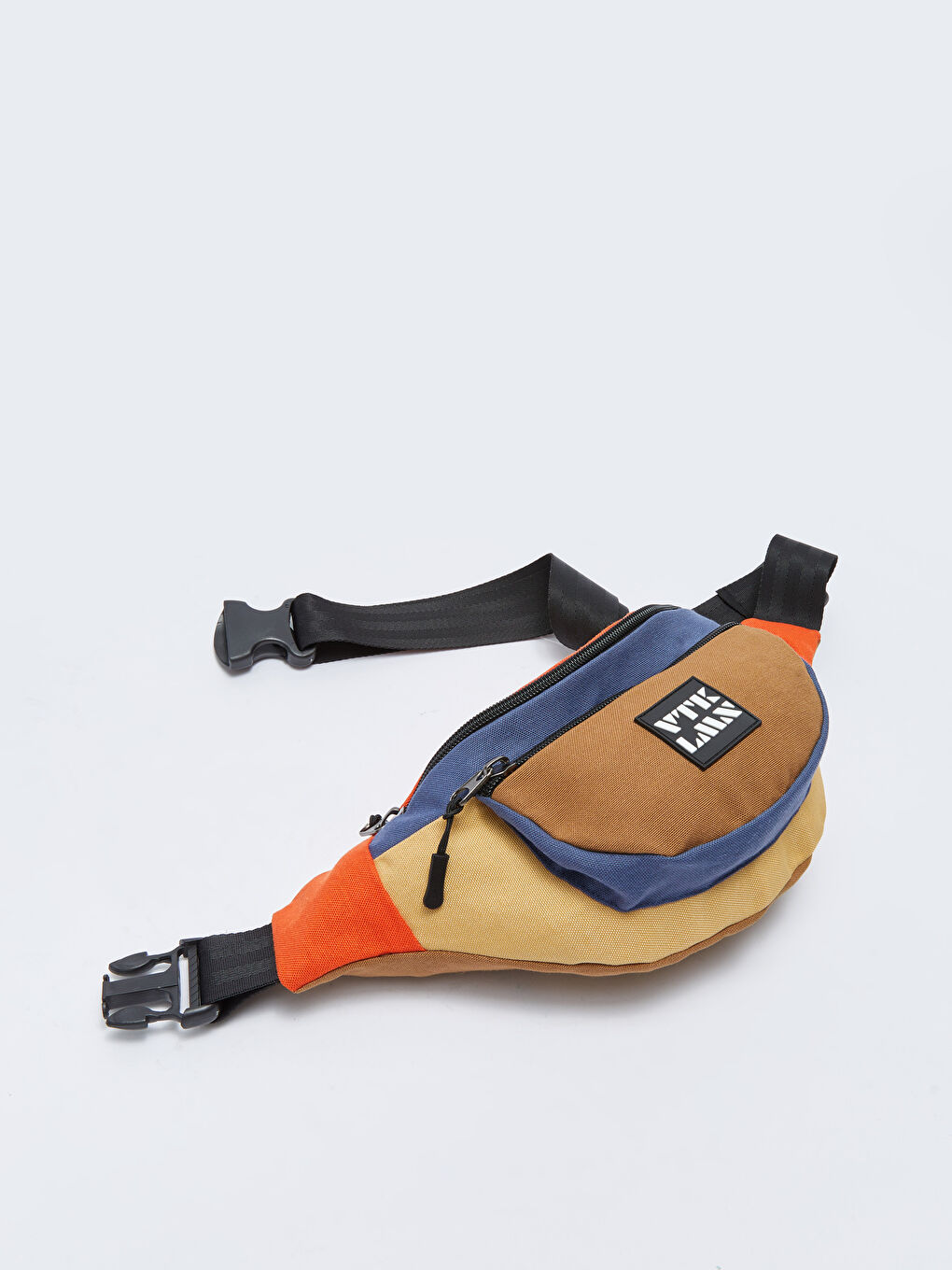 Karışık Etiket Detaylı Erkek Bel Çantası-1