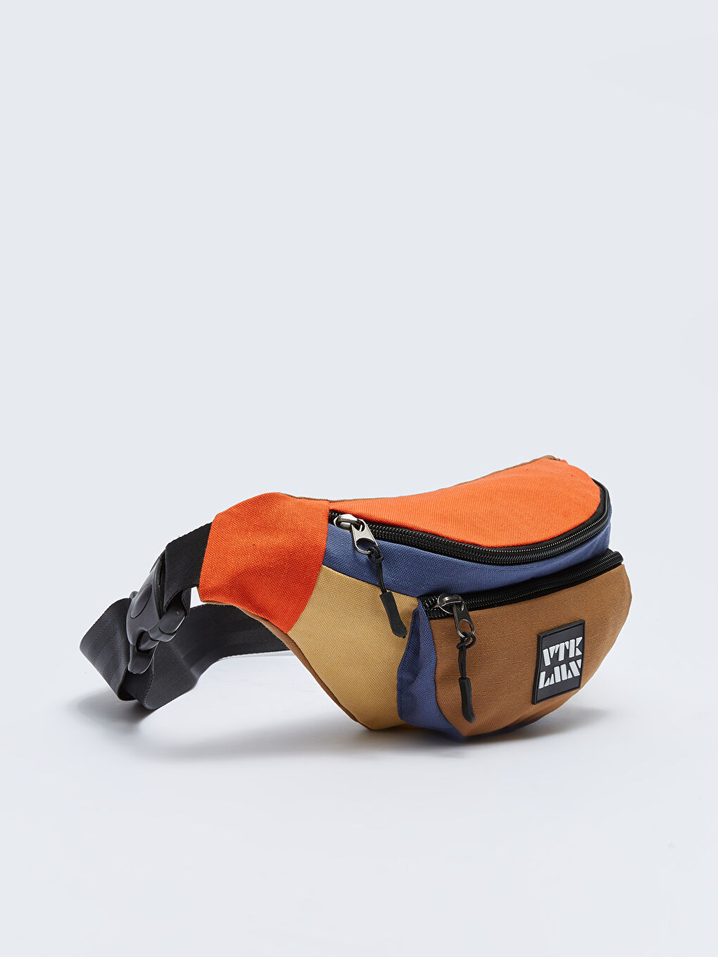 Karışık Etiket Detaylı Erkek Bel Çantası-2
