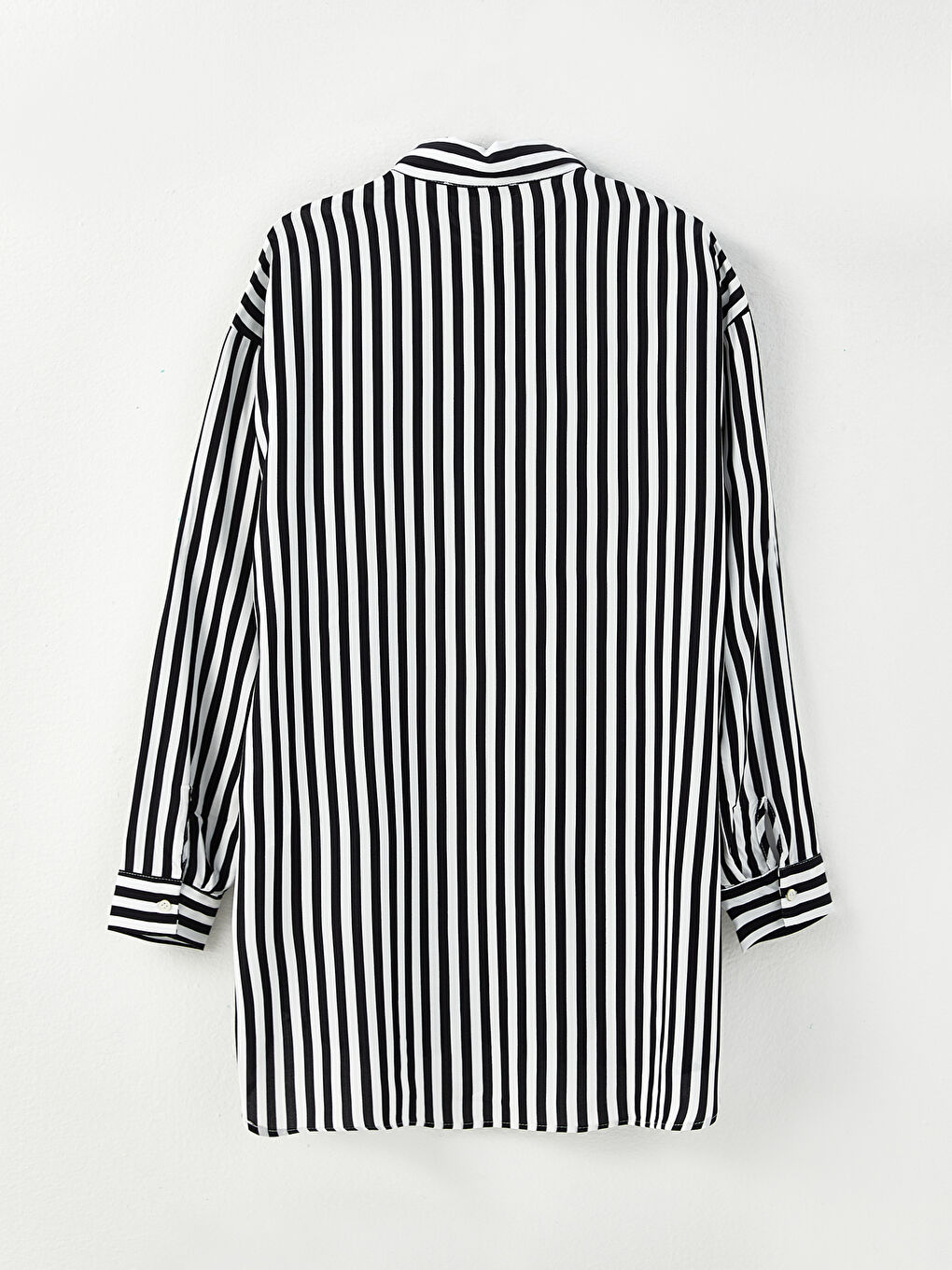 Striped Long Sleeve Viscose Women Shirt-6