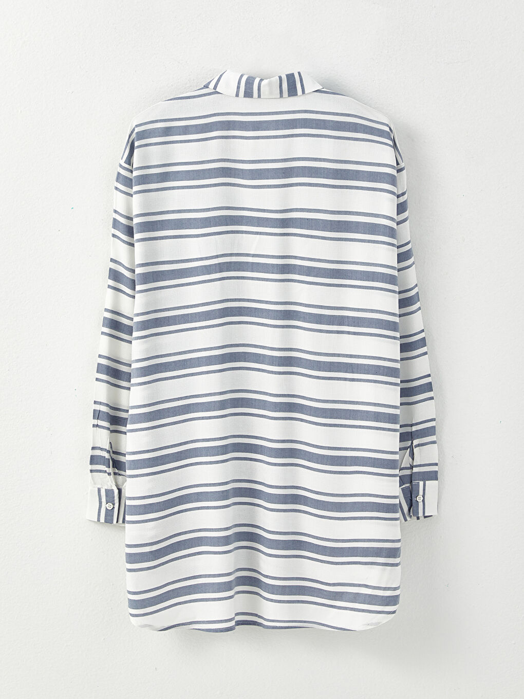 Chemise Femme à Rayures en Viscose à Manches Longues-6