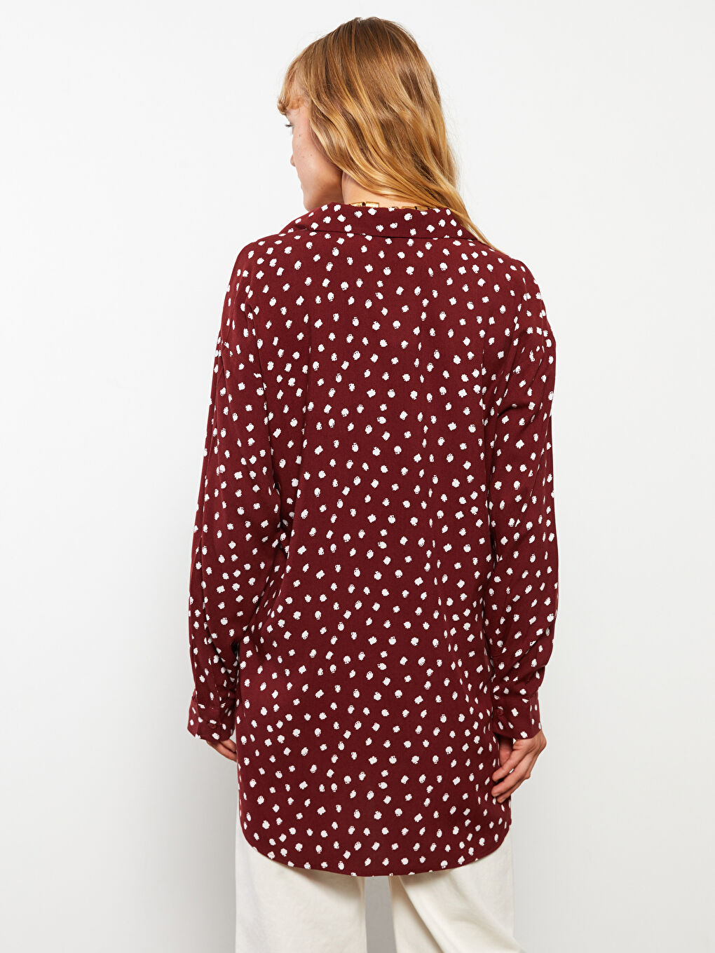 LCW ECO Patterned Long Sleeve Viscose Women's Shirt -W2I171Z8-LQV
