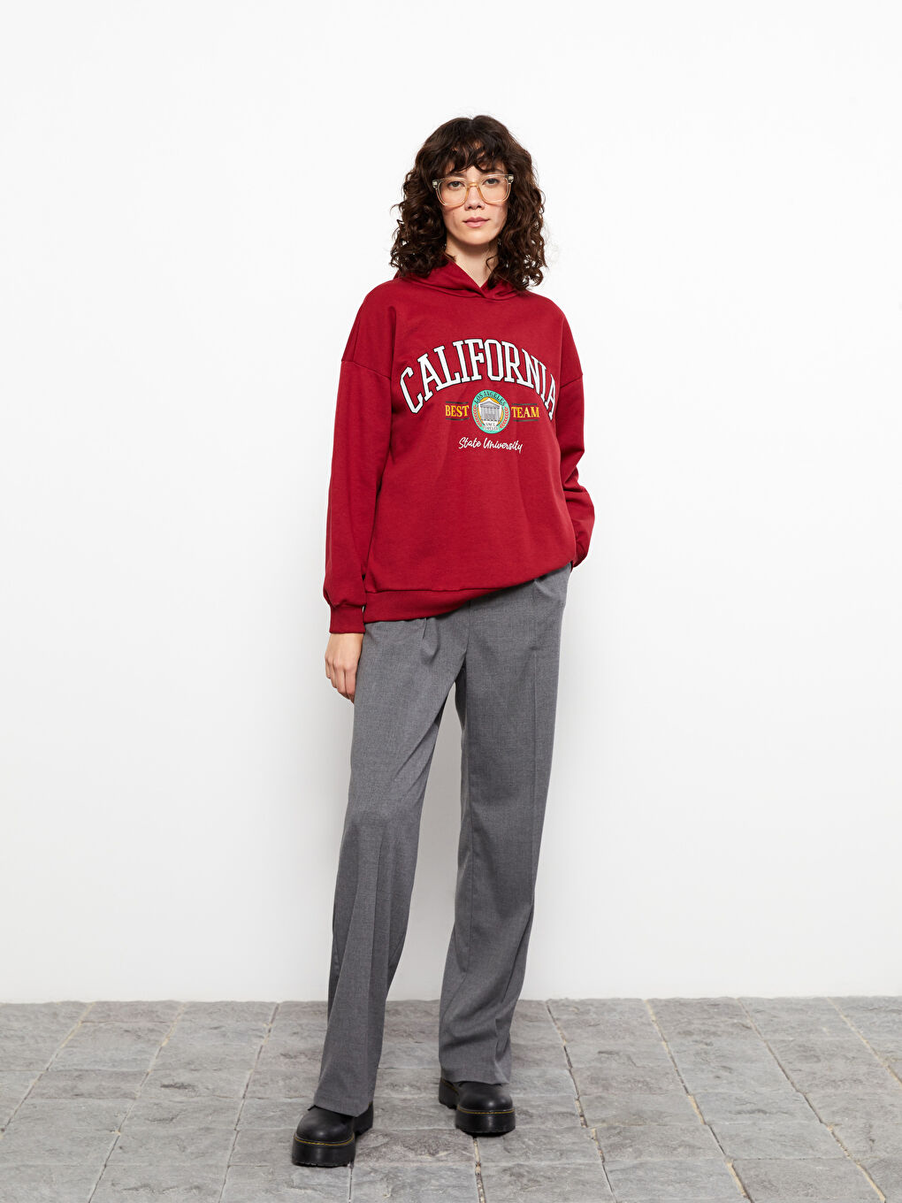 Damen Locker Geschnittene Schlichte Hosen