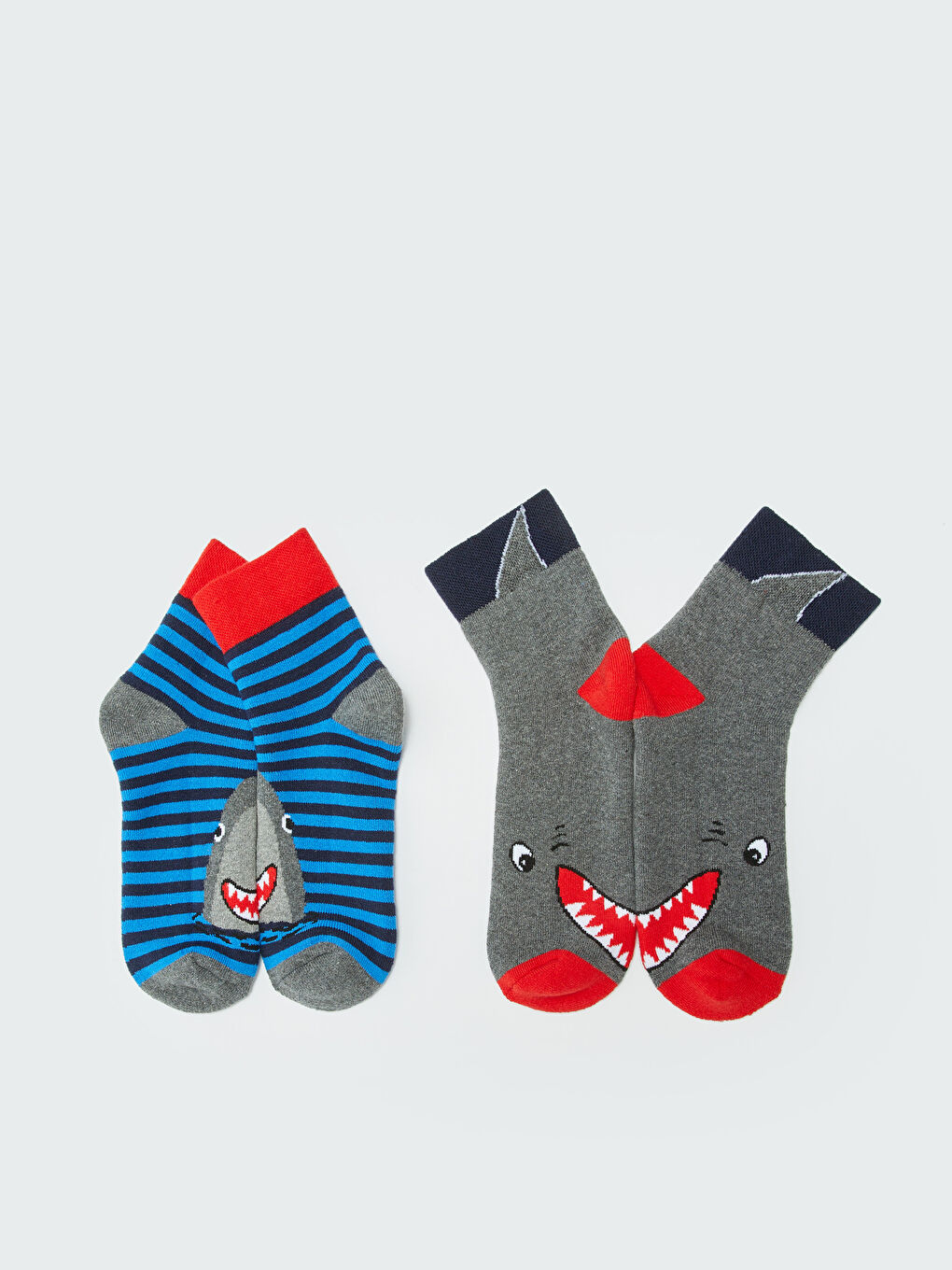 Karışık Desenli Erkek Çocuk Havlu Soket Çorap 3'lü-2