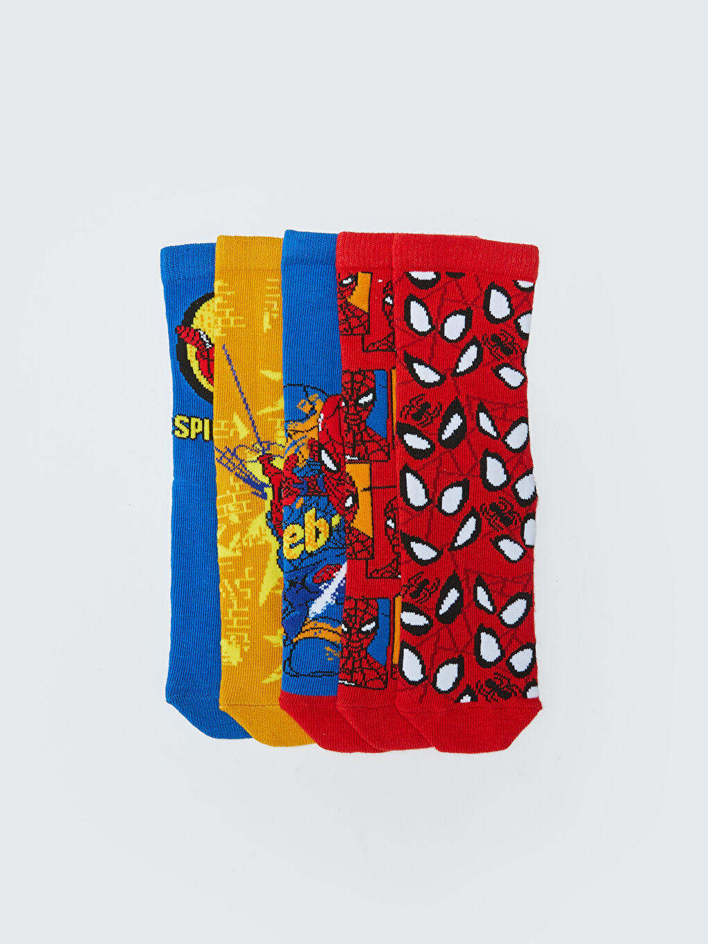 Karışık Spider-Man Desenli Erkek Çocuk Soket Çorap 5'li-2