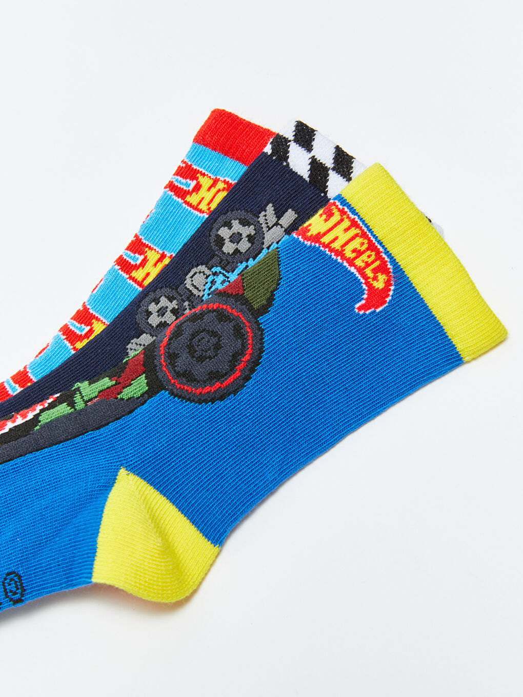 Karışık Hotwheels Desenli Erkek Çocuk Soket Çorap 3'lü-2