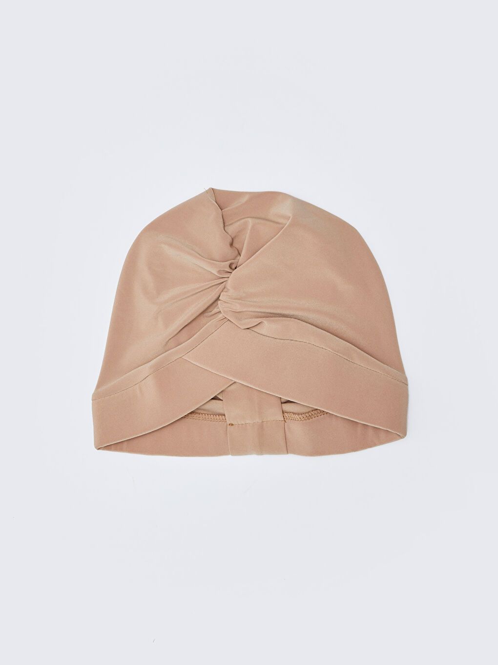 Kahverengi Kadın Düz Büzgülü Havuz Bonesi-1