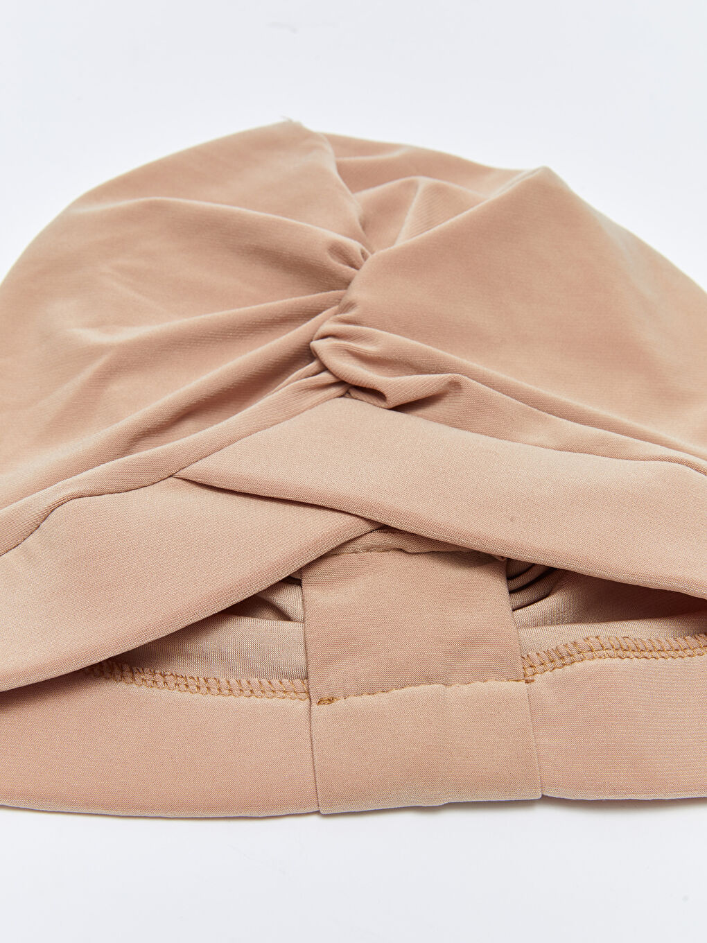 Kahverengi Kadın Düz Büzgülü Havuz Bonesi-2