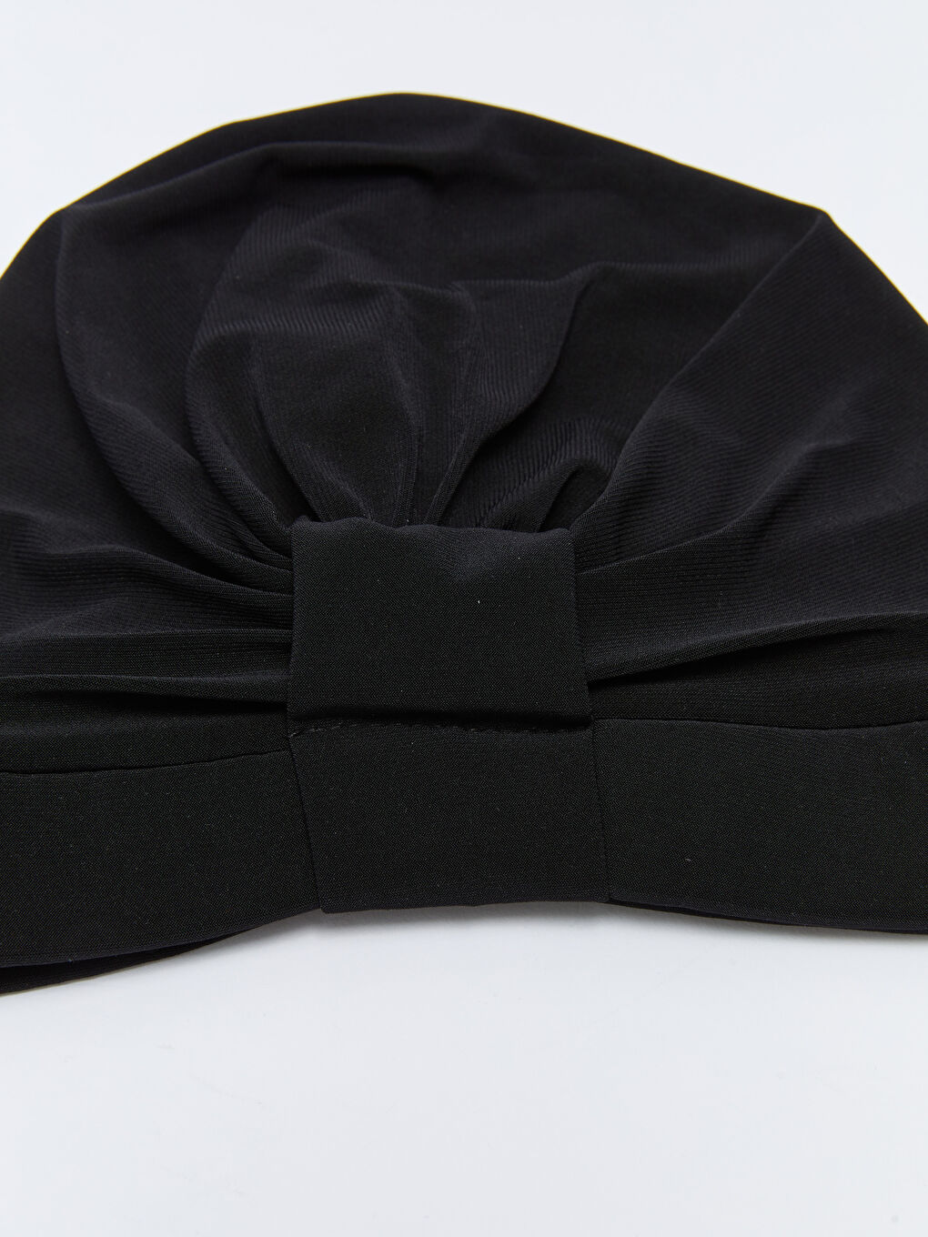 Siyah Kadın Düz Büzgülü Havuz Bonesi-2