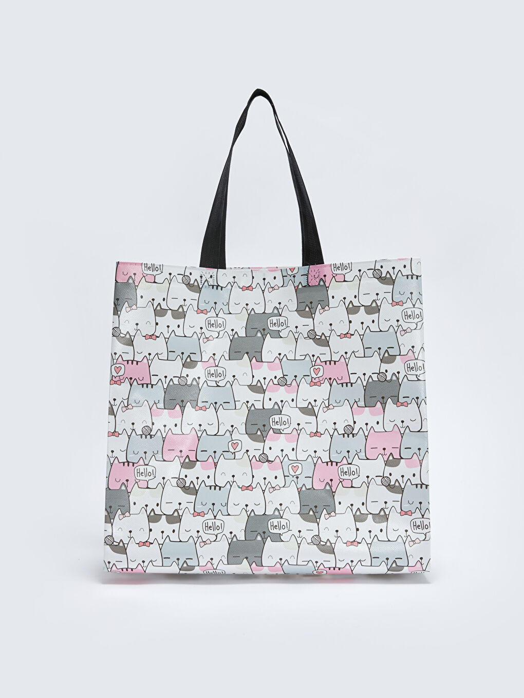 Karışık Kedi Baskılı Alışveriş Çantası-2