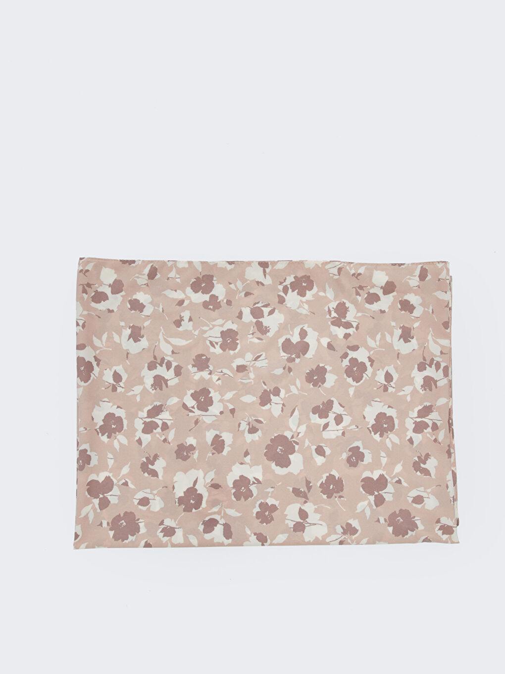 Bej Çiçek Desenli Kadın Şal-4