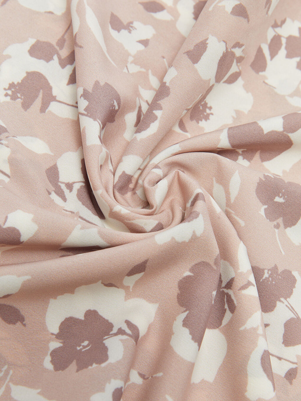 Bej Çiçek Desenli Kadın Şal-5