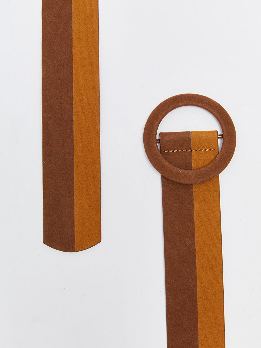 Kahverengi Süet Kadın Bel Kemeri-2