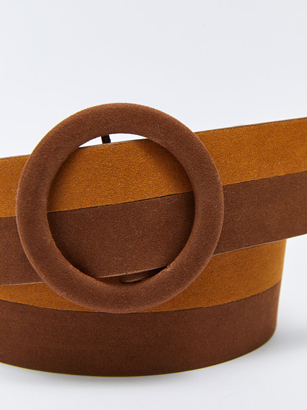 Kahverengi Süet Kadın Bel Kemeri-3