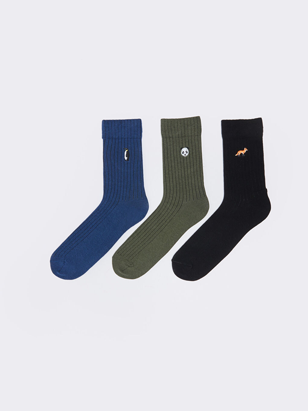 Karışık Nakışlı Erkek Soket Çorap 3'lü