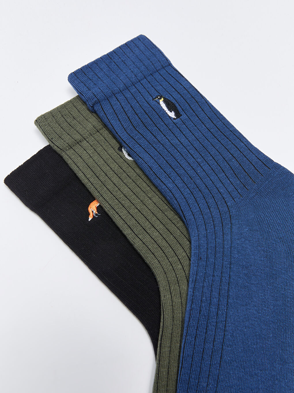 Karışık Nakışlı Erkek Soket Çorap 3'lü-2