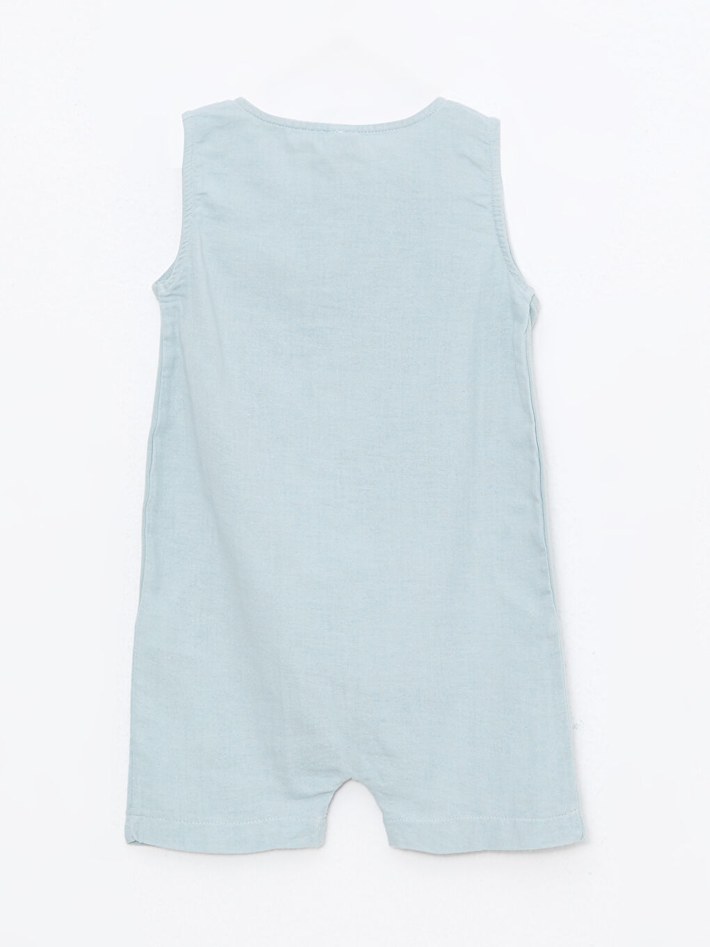 Crew Neck Basic Cotton Baby Boy Jumpsuit-1