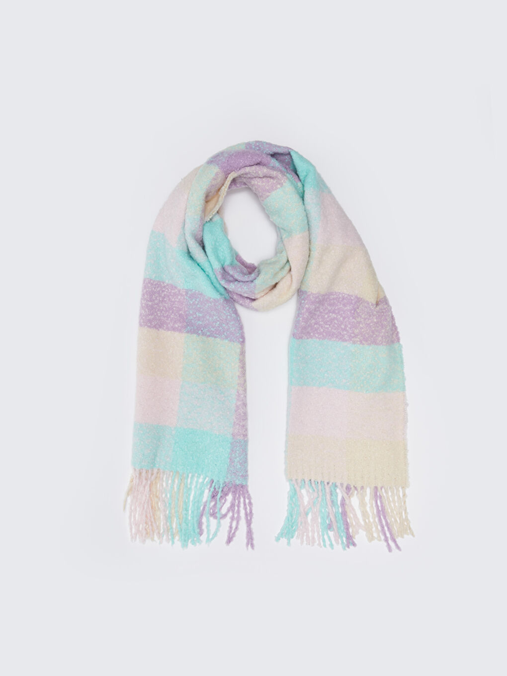 LCW ACCESSORIES Fringed Plaid Patterned Women's Scarf -W2I417Z8-LNQ