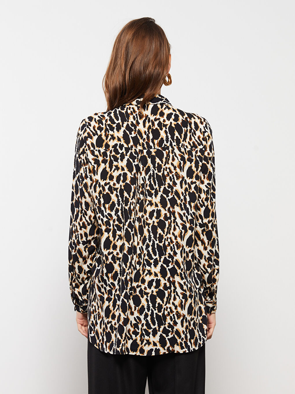 Patterned Long Sleeve Women's Shirt-4