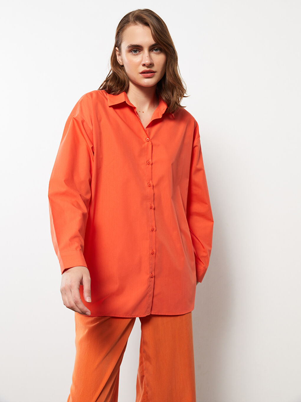 Jednostavna ženska košulja dugih rukava-1