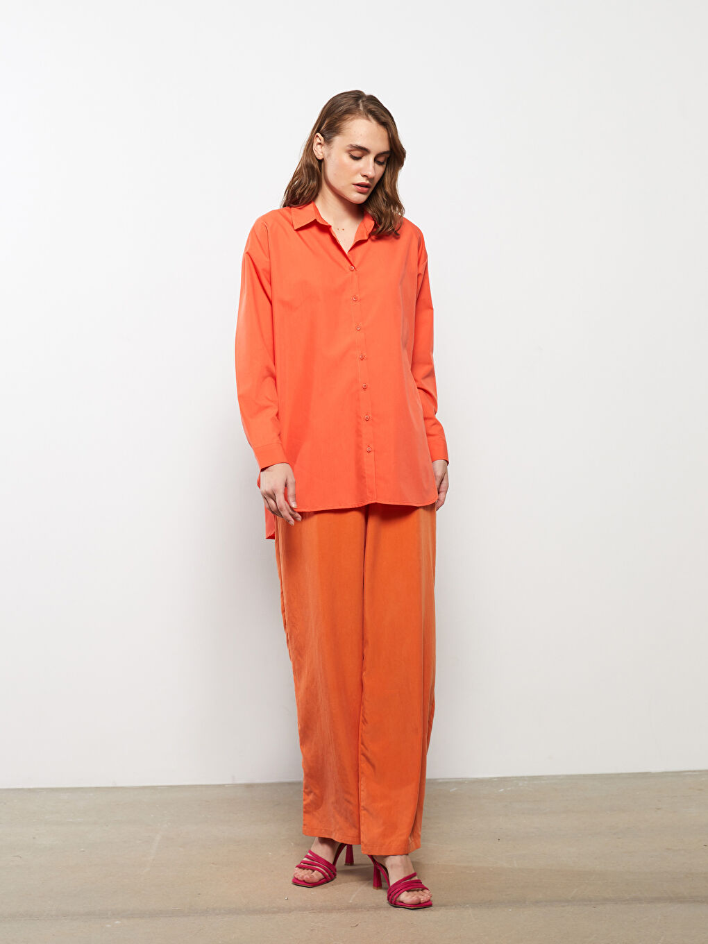 Jednostavna ženska košulja dugih rukava-2