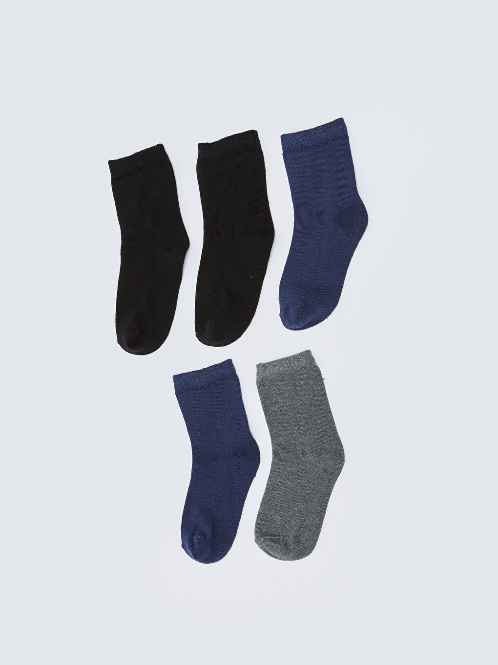 Siyah Basic Erkek Çocuk Soket Çorap 5'li-1