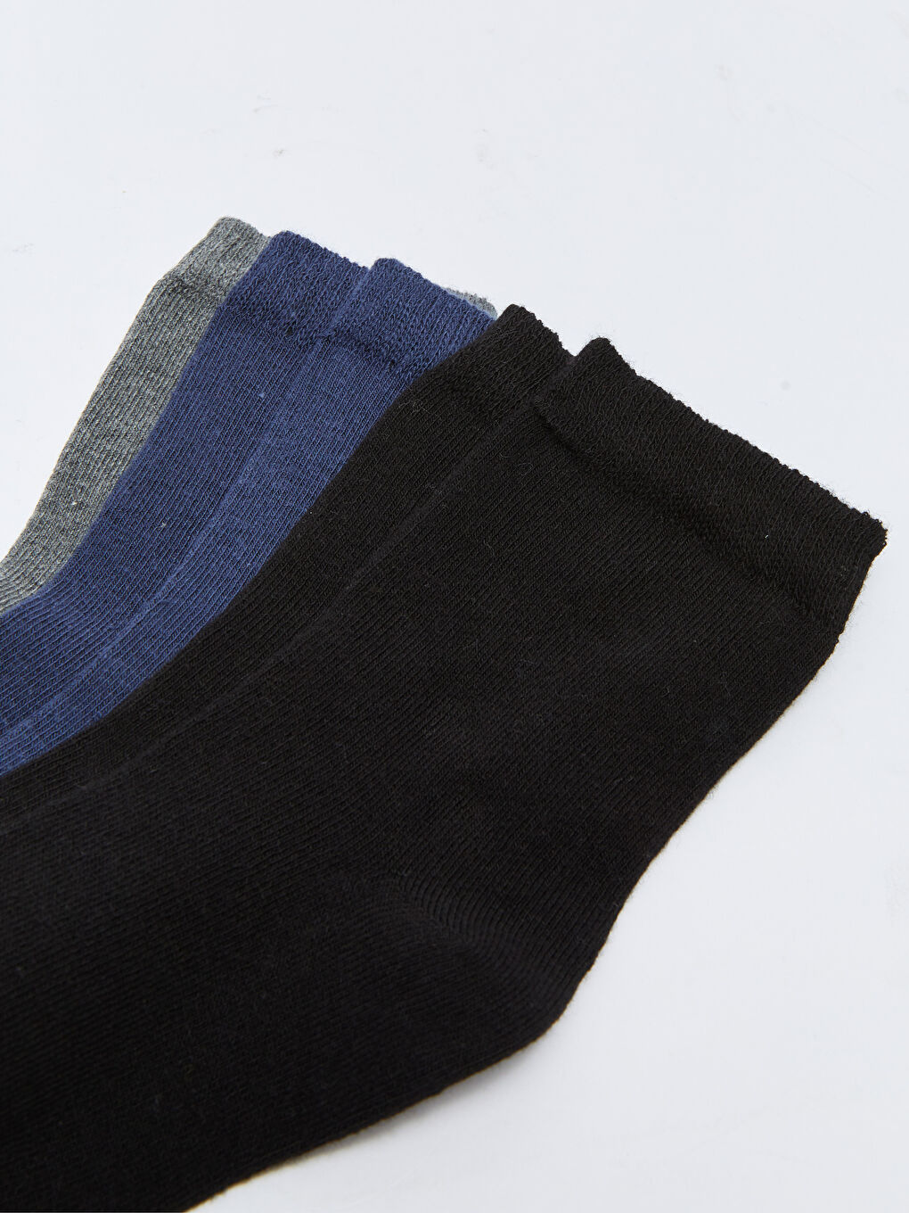 Siyah Basic Erkek Çocuk Soket Çorap 5'li-2