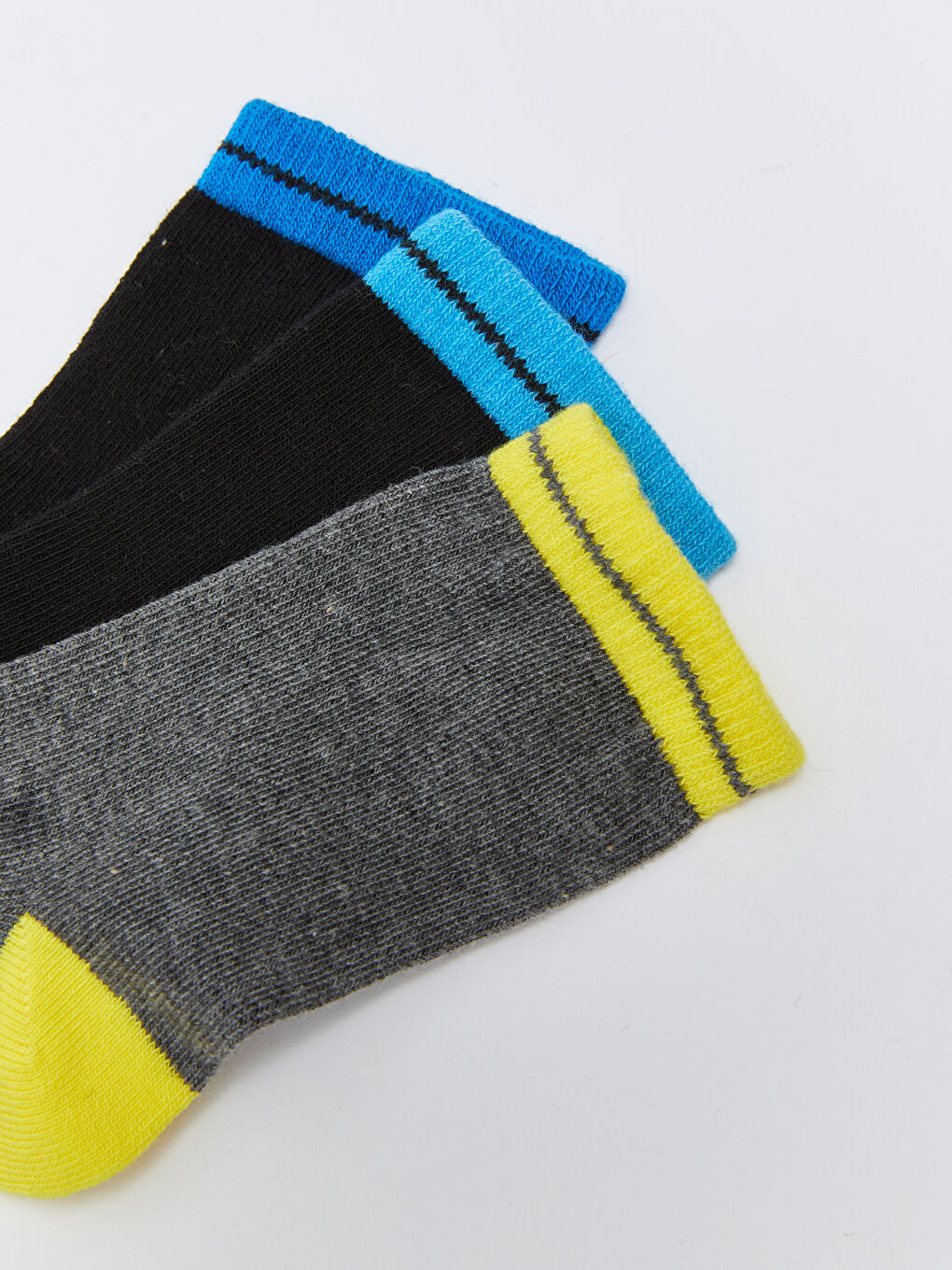 Gri Basic Erkek Çocuk Soket Çorap 3'lü-2