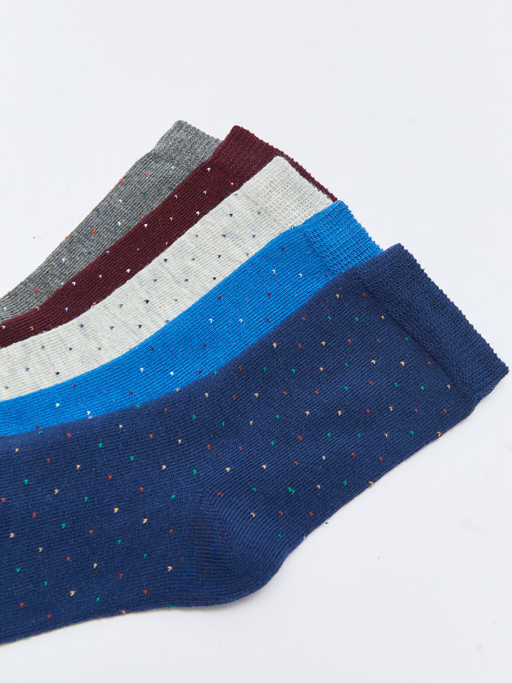 Lacivert Desenli Erkek Çocuk Soket Çorap 5'li-2