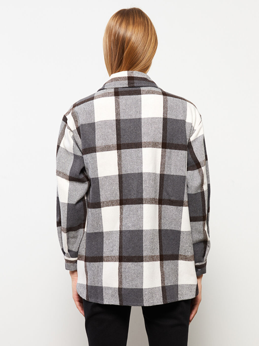 LCWAIKIKI Classic Karo Langarm Damen Hemdjacke -W2I608Z8-LLL