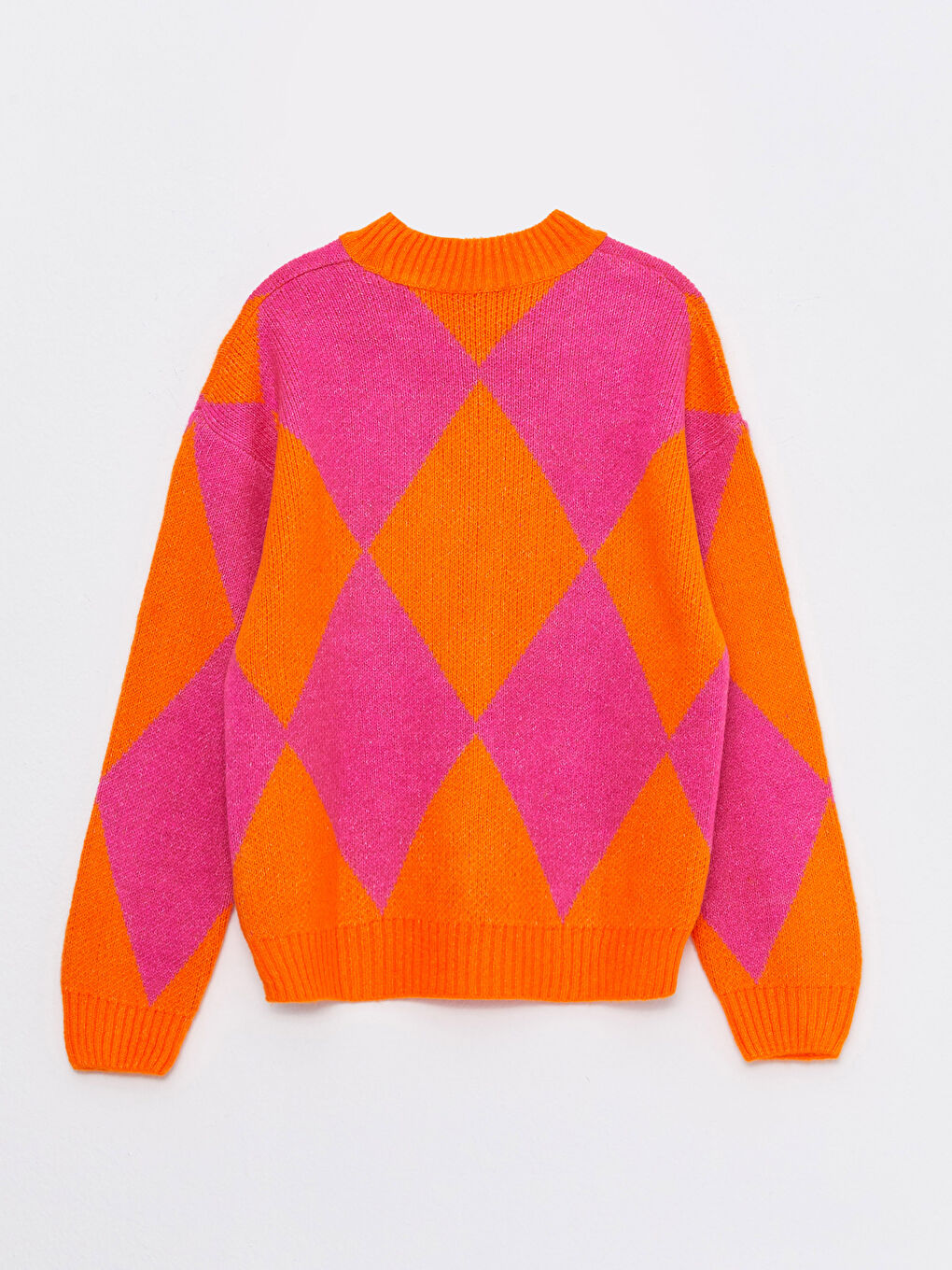LCW Vision Funnel Neck Patterned Women's Knitwear Sweater -W2I609Z8-GMX