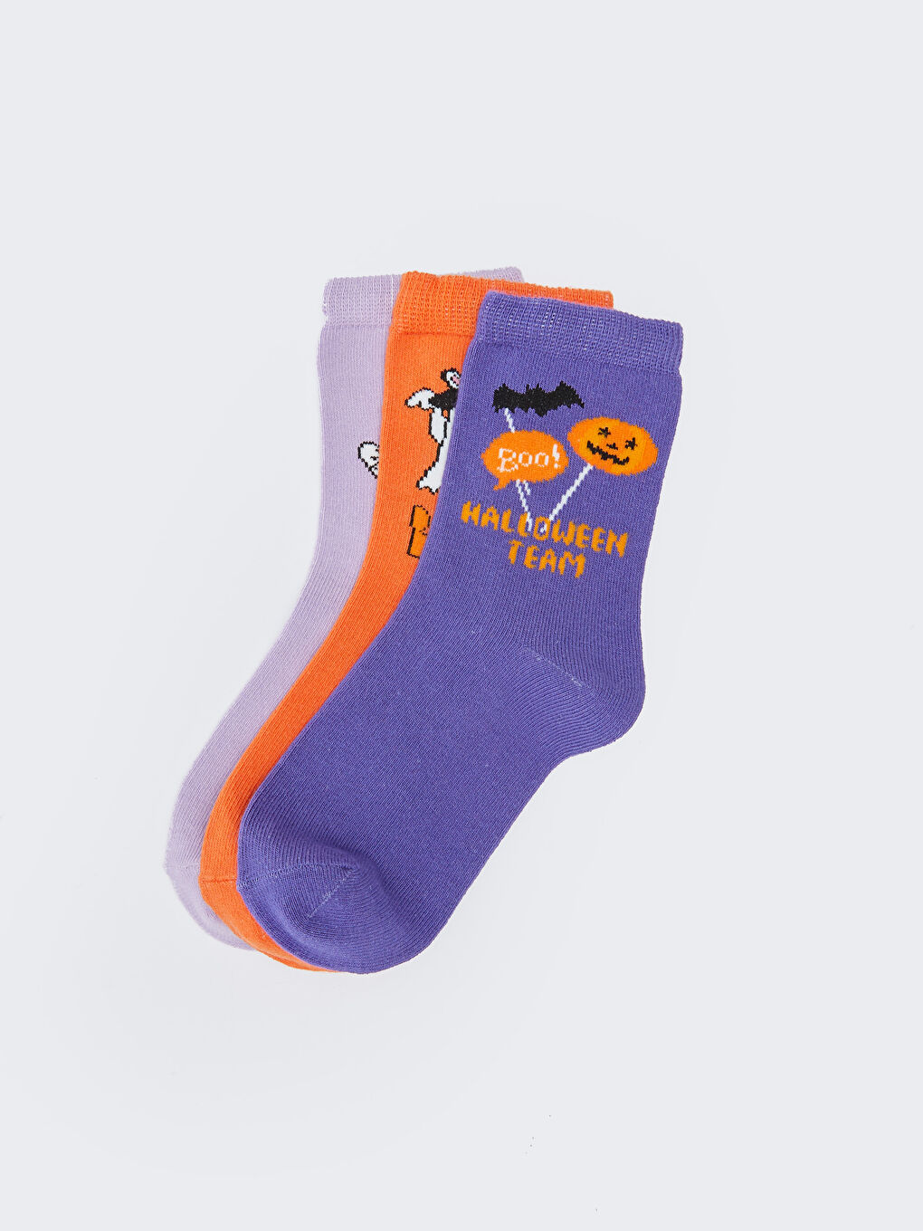 Șosete Fete cu Model Halloween Set 3 Bucăți-1