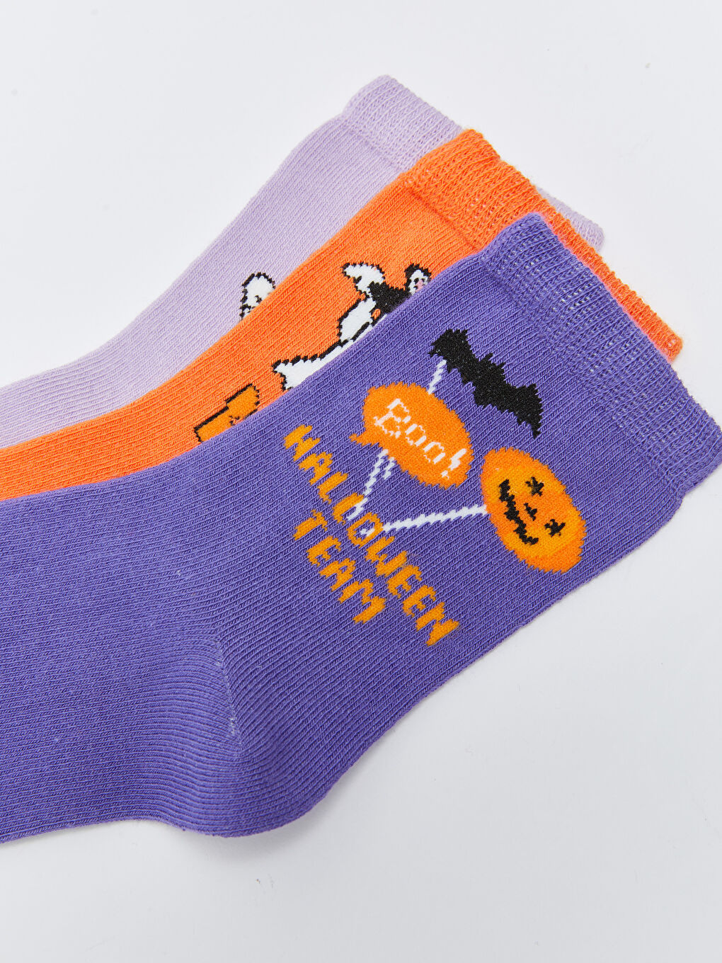 Șosete Fete cu Model Halloween Set 3 Bucăți-3