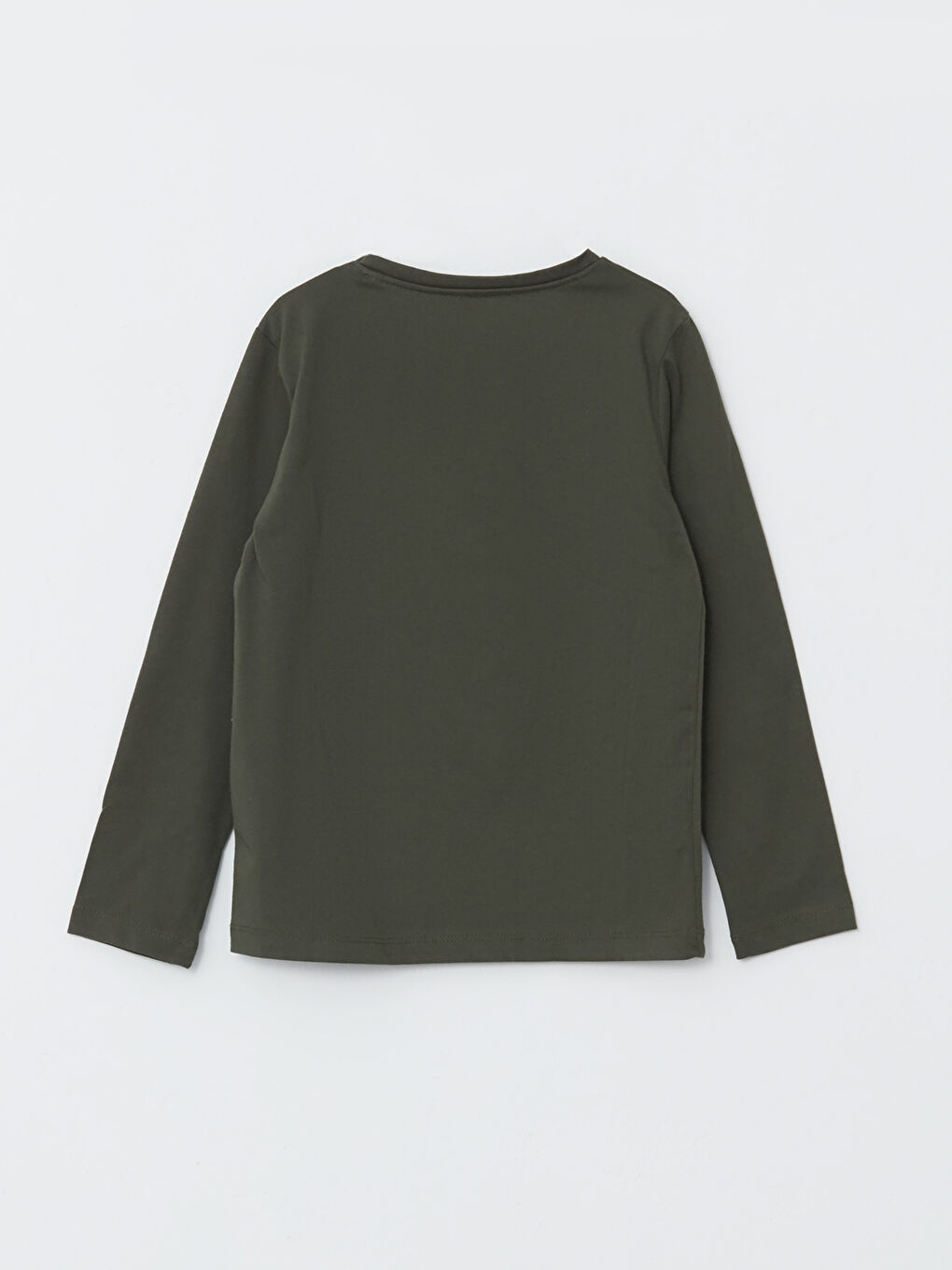 Crew Neck Printed Long Sleeve Boys' T-Shirt-1