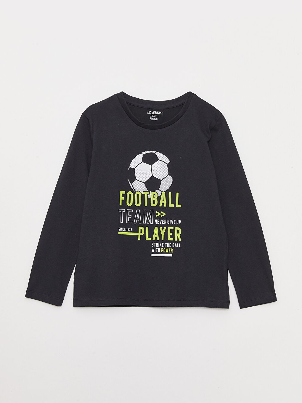 Crew Neck Printed Long Sleeve Boys' T-Shirt