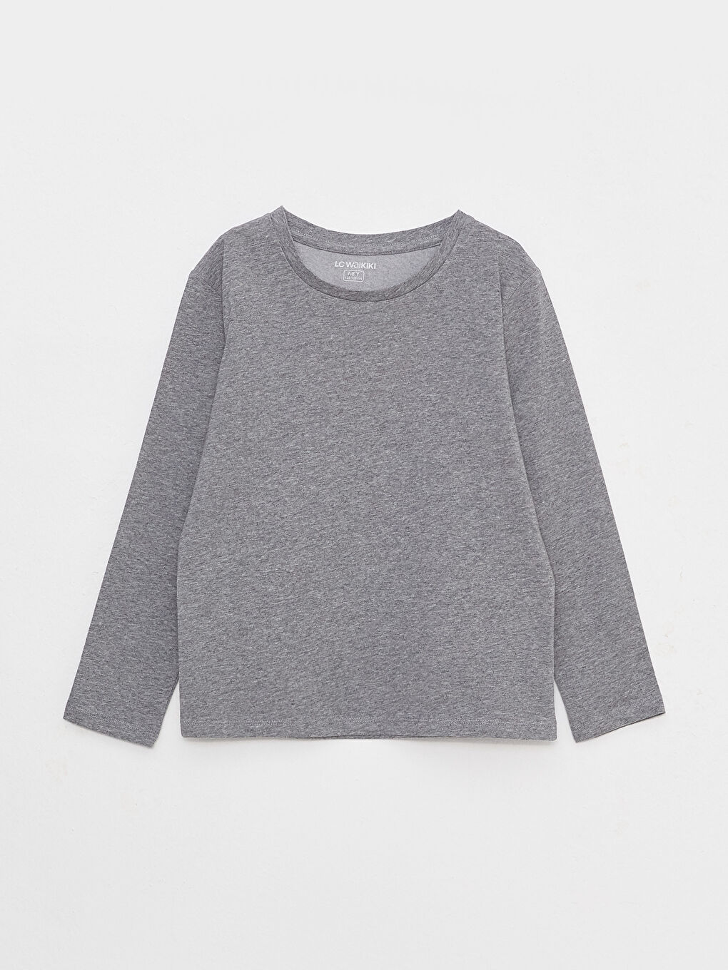 Crew Neck Basic Long Sleeve Boys' T-Shirt